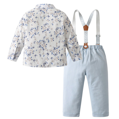 Cotton Bow Long Sleeve Two-piece Set - image 2