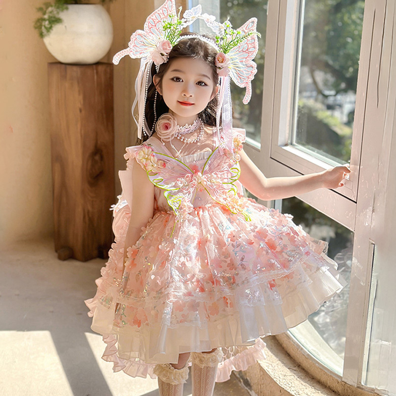 Mesh Applique Sleeveless Short Dresses With Bow Train - image 7