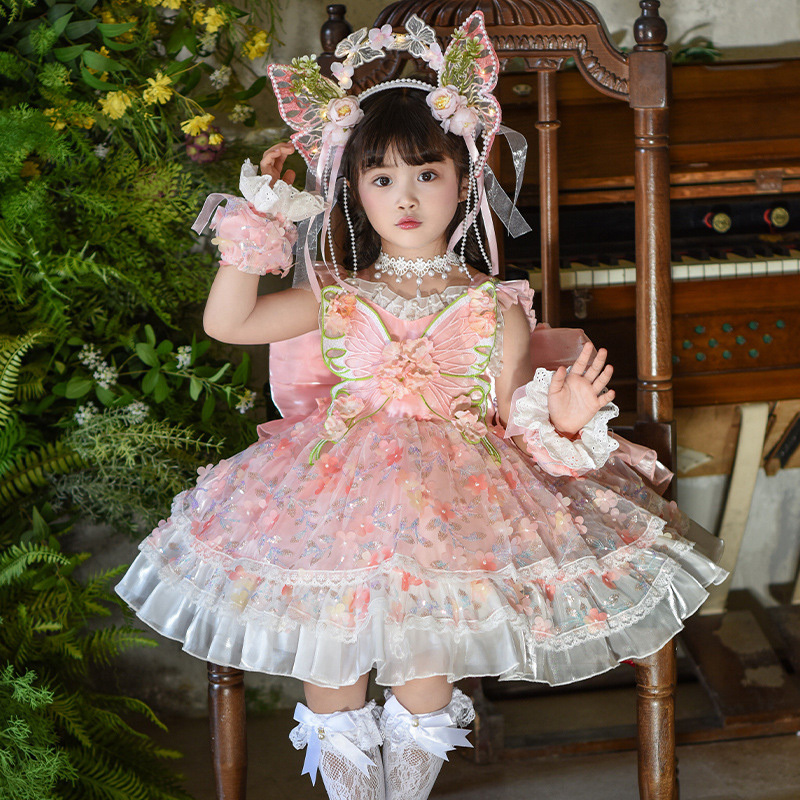 Mesh Applique Sleeveless Short Dresses With Bow Train - image 6