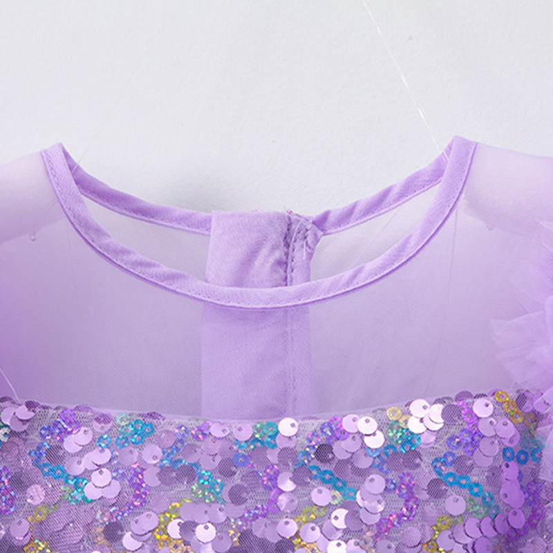 Mesh Butterfly Sequins Short Sleeve Midi Dresses - image 4