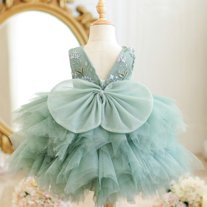 Mesh Embroidery Sleeveless Short Dresses - image 2