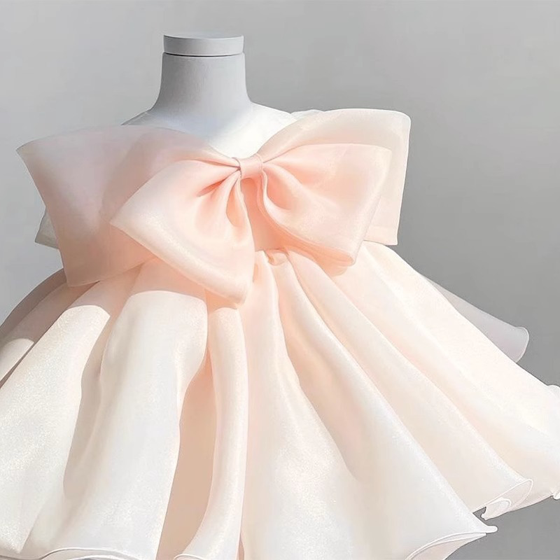 Organza Bow Sleeveless Short Dresses - image 2