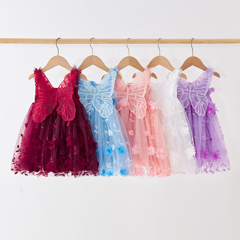 Mesh Embroidery Applique Butterfly Sleeveless Midi Dresses - image 2