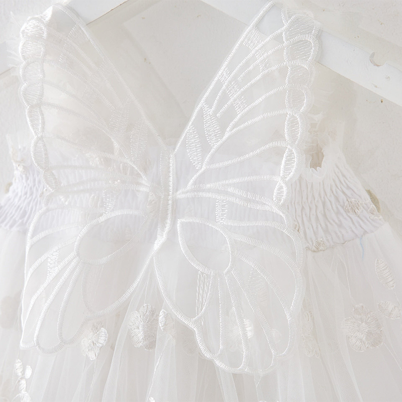 Mesh Embroidery Applique Butterfly Sleeveless Midi Dresses - image 12