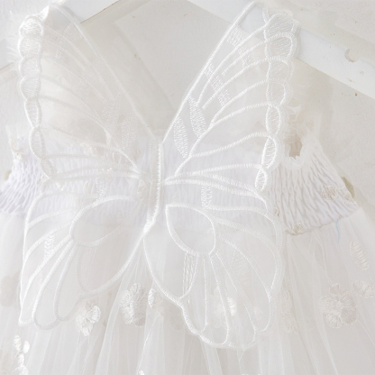 Mesh Embroidery Applique Butterfly Sleeveless Midi Dresses - image 12