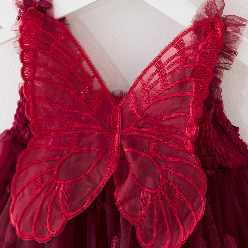 Mesh Embroidery Applique Butterfly Sleeveless Midi Dresses - image 15