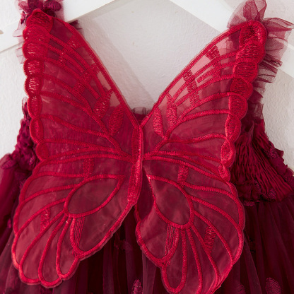 Mesh Embroidery Applique Butterfly Sleeveless Midi Dresses - image 15