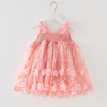 Mesh Embroidery Applique Butterfly Sleeveless Midi Dresses - image 4