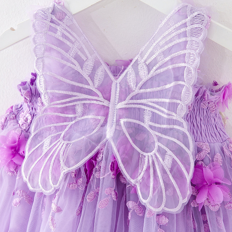 Mesh Embroidery Applique Butterfly Sleeveless Midi Dresses - image 9