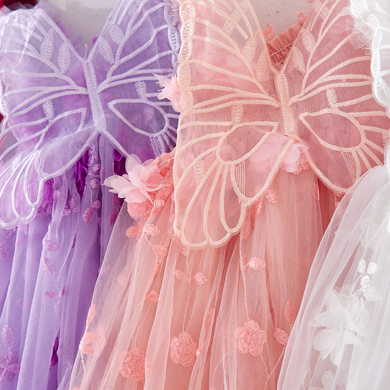 Mesh Embroidery Applique Butterfly Sleeveless Midi Dresses - image 20