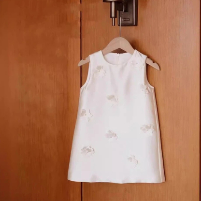 Satin Applique Sleeveless Short Dresses - image 2