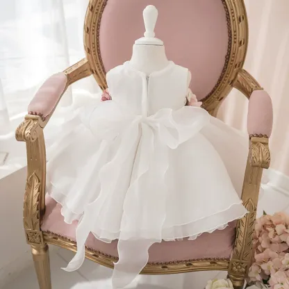 Organza Applique Sleeveless Midi Dresses - image 6