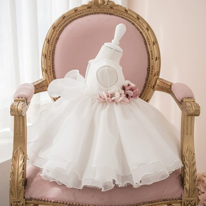 Organza Applique Sleeveless Midi Dresses - image 5