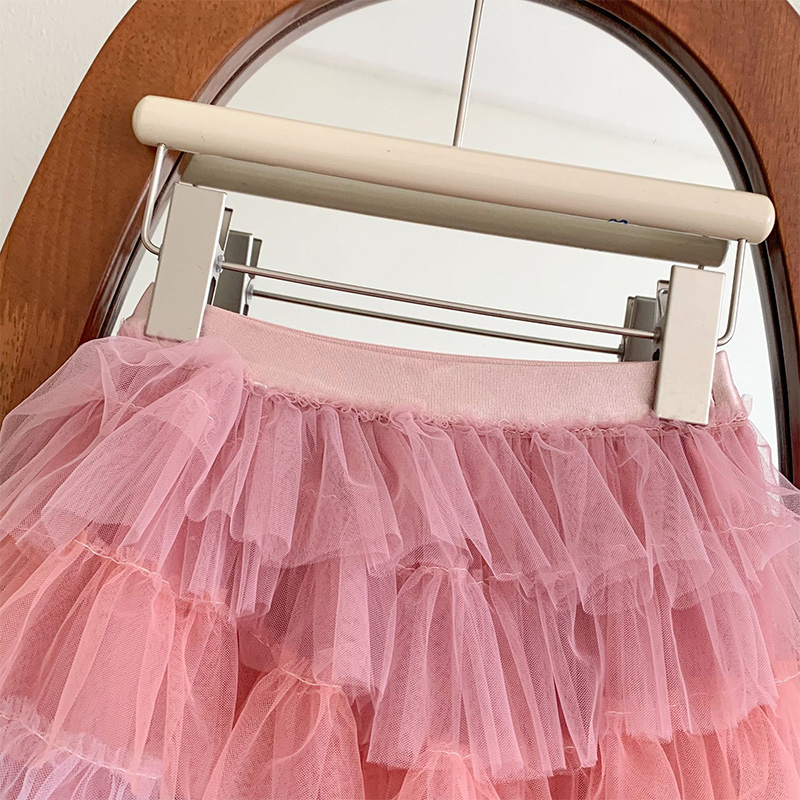 Mesh Folds Mid-long Skirts - image 10