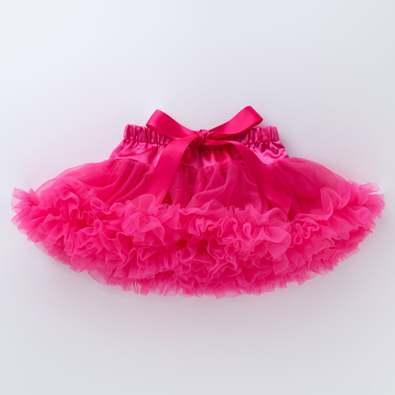 Mesh Folds Bow Short Skirts - Rose - 12-24M - image 7