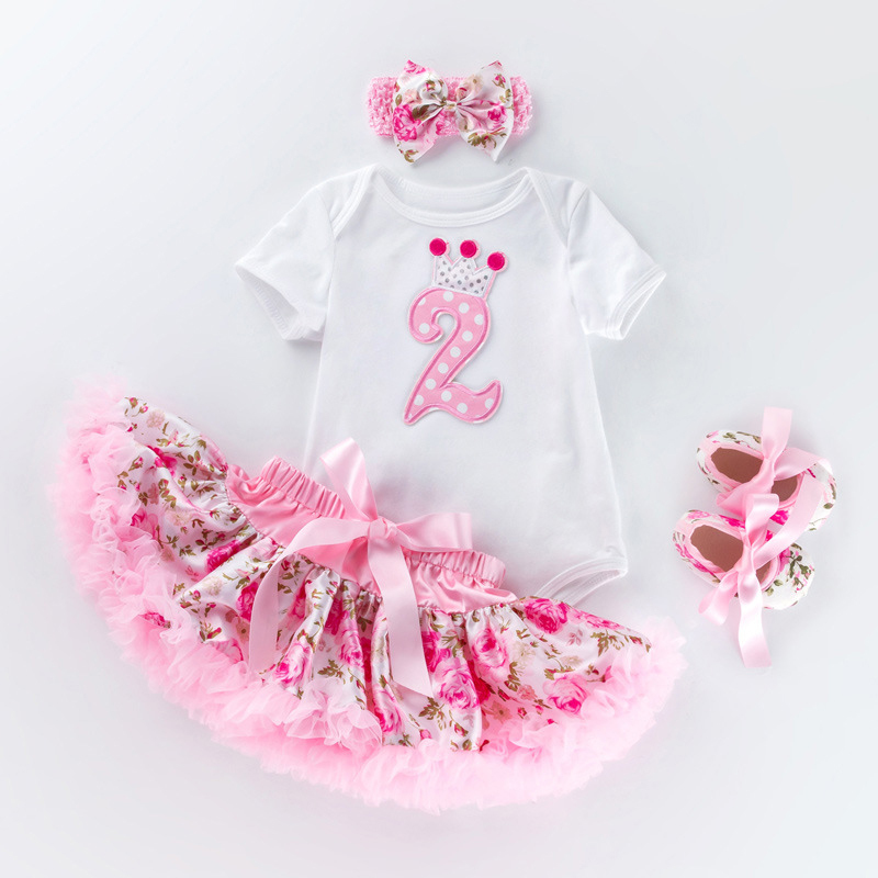 Cotton & Mesh Bow Short Sleeve Short Two-piece Set - Pink 2nd - 18-24M - image 4