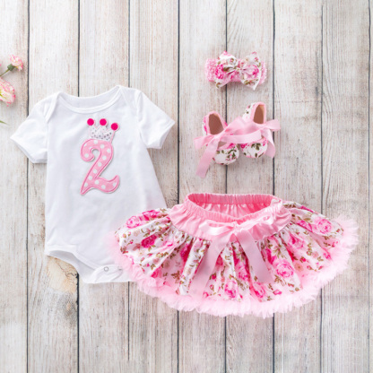 Cotton & Mesh Bow Short Sleeve Short Two-piece Set - image 5