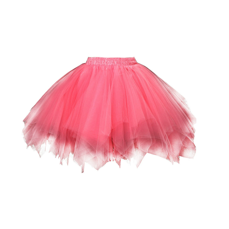 Mesh Folds Short Skirts - Pink - 13-14Y - image 1