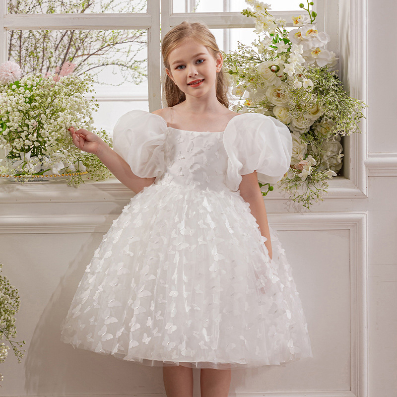 Mesh Butterfly Short Sleeve Midi Dresses - image 2