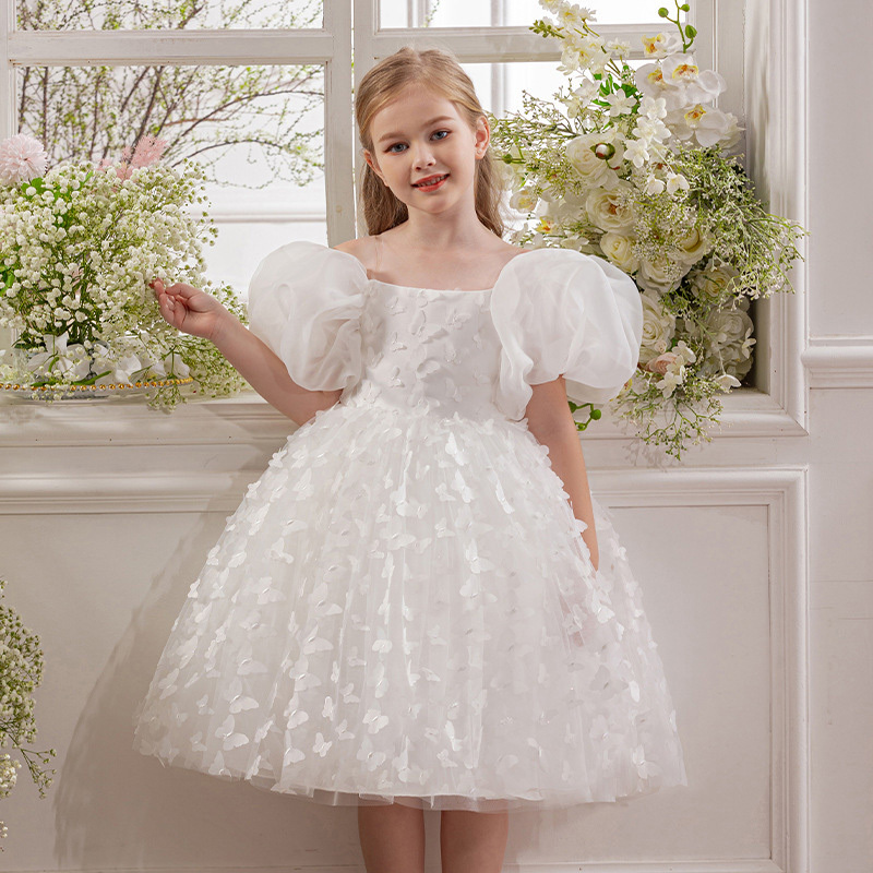 Mesh Butterfly Short Sleeve Midi Dresses - image 2