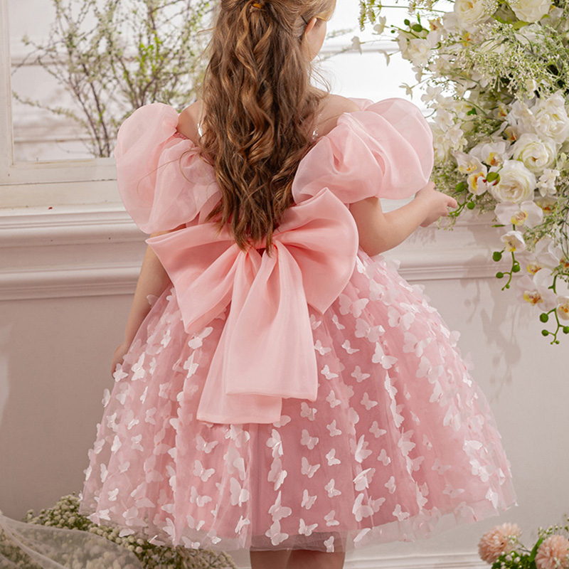 Mesh Butterfly Short Sleeve Midi Dresses - image 16