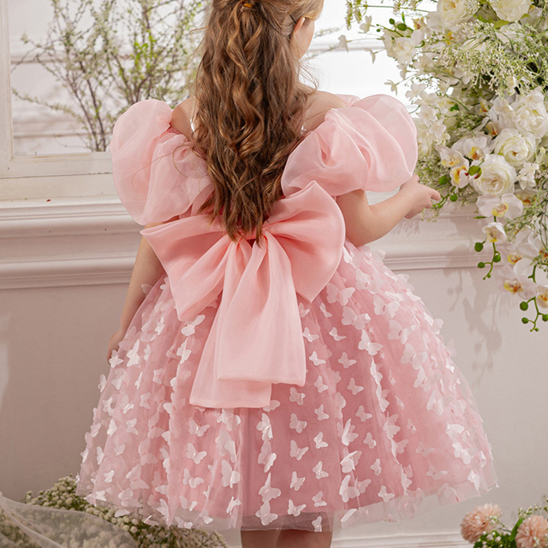 Mesh Butterfly Short Sleeve Midi Dresses - image 16