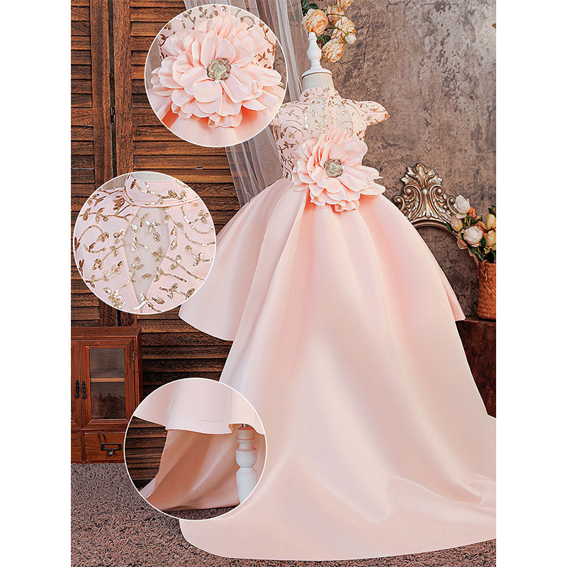 Satin Rosette Cap Sleeve Midi Dresses - image 8