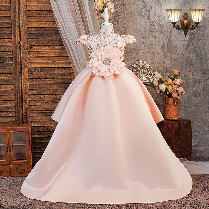 Satin Rosette Cap Sleeve Midi Dresses - image 6