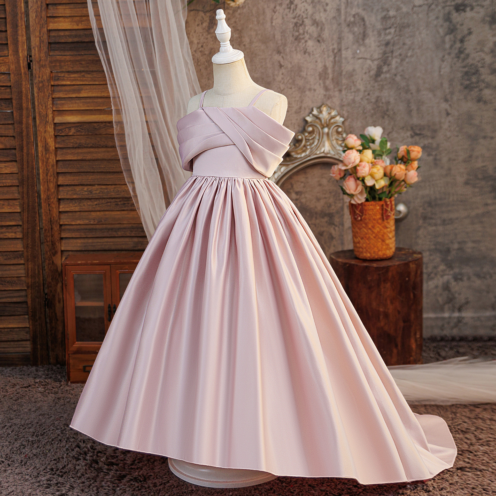 Satin Lace-up Sleeveless Maxi Dresses - image 9