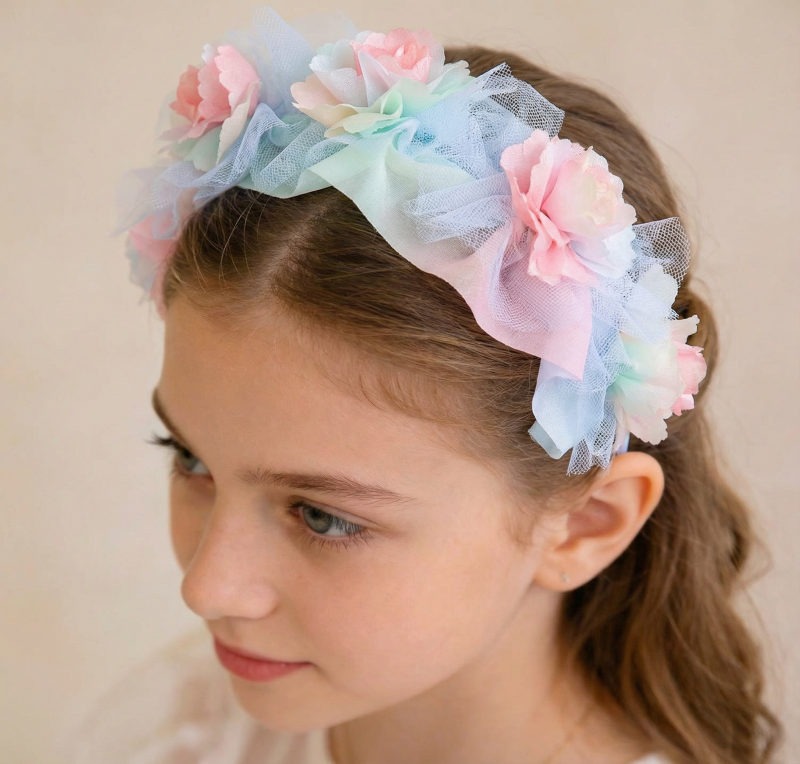 Ombre Rosette Hairband - Blue - image 1