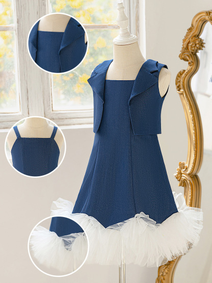 Denim Split Joint Sleeveless Midi Two-piece Set - image 4