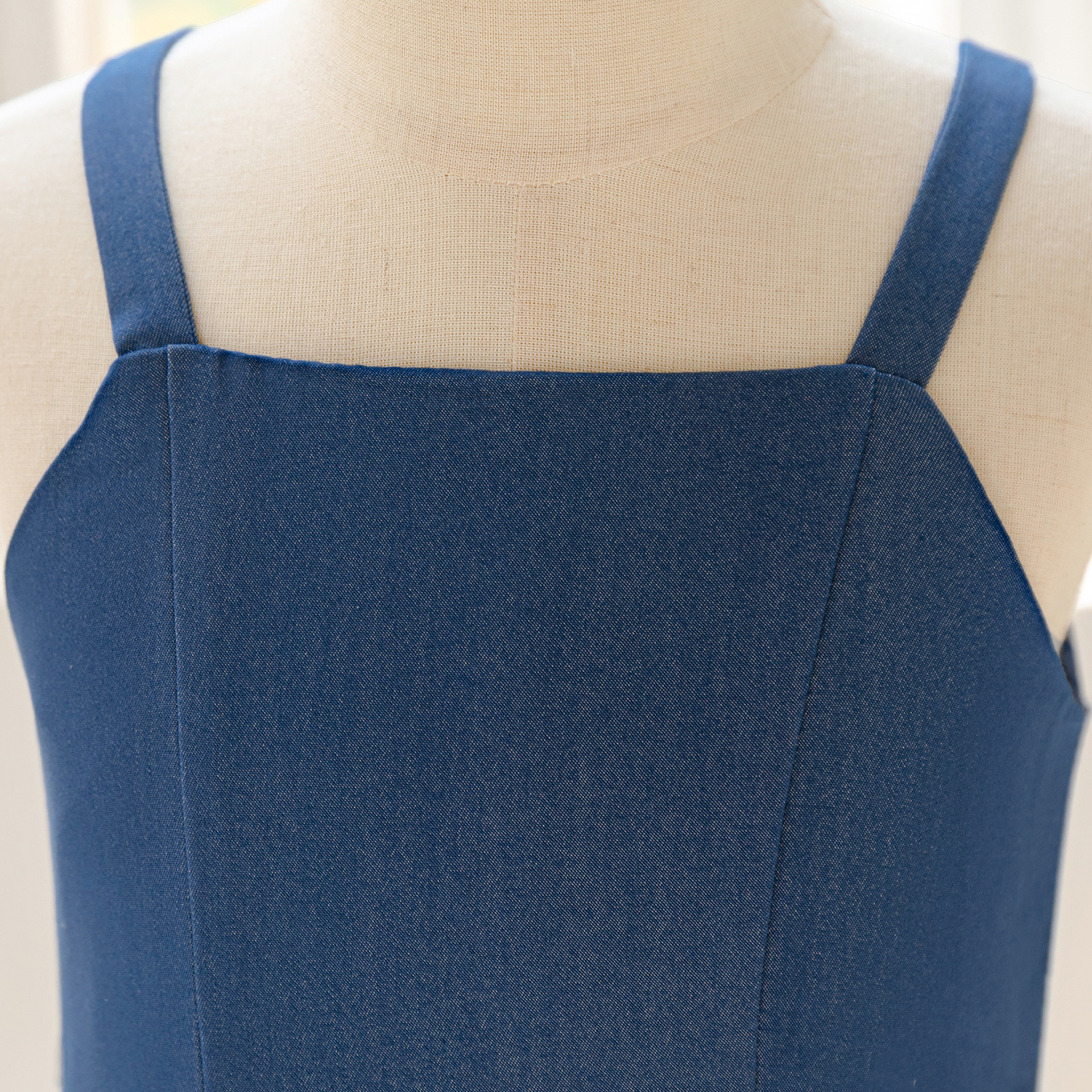 Denim Split Joint Sleeveless Midi Two-piece Set - image 7