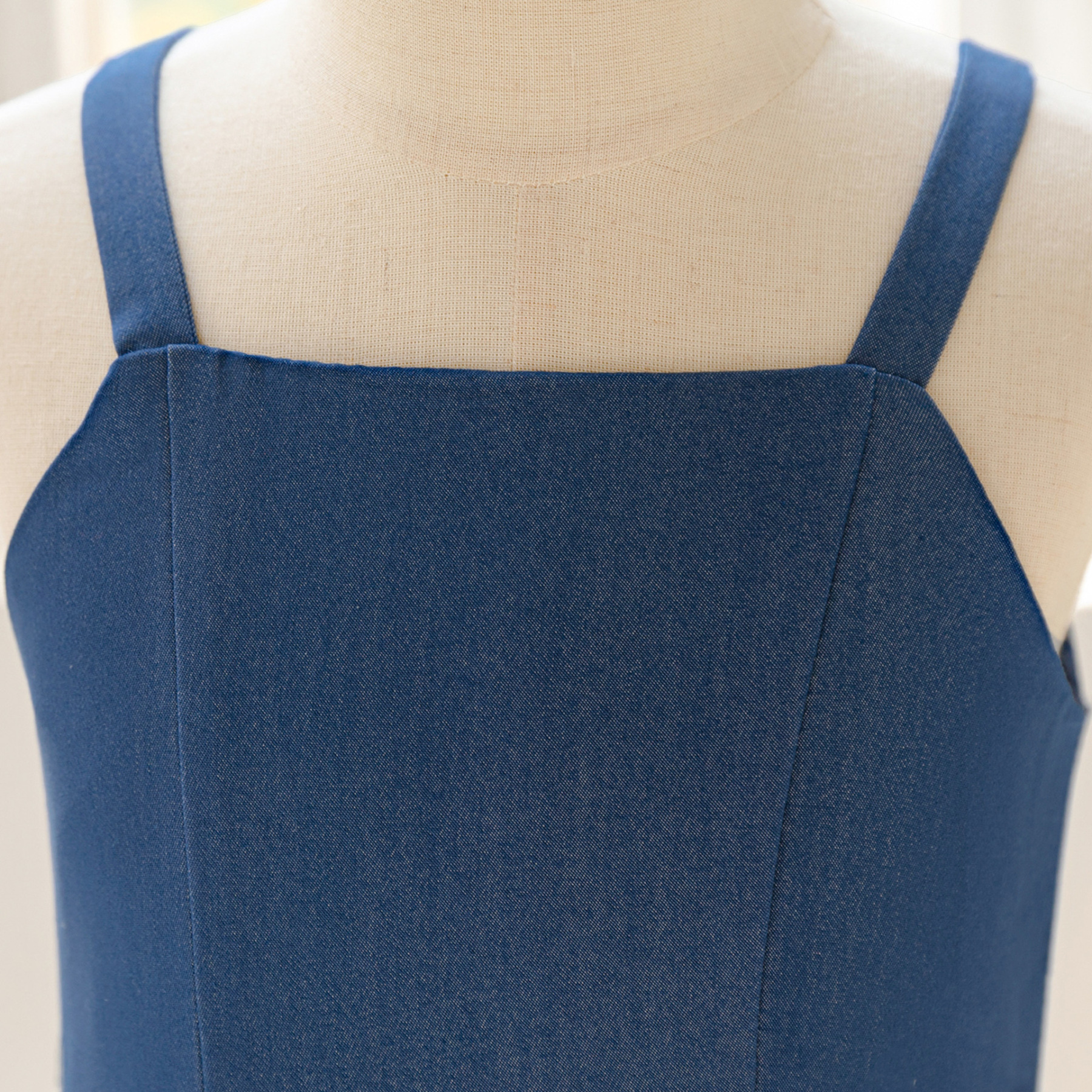 Denim Split Joint Sleeveless Midi Two-piece Set - image 7