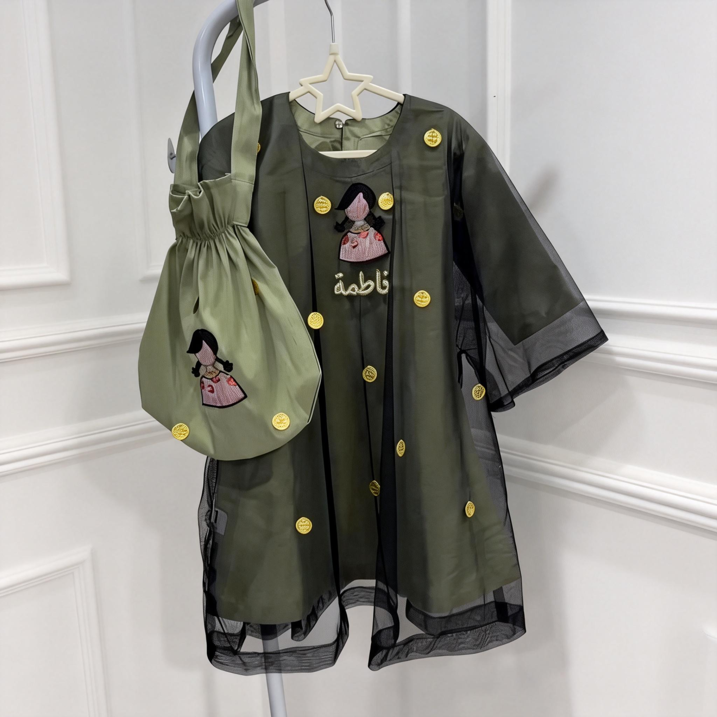 Ramadan Mesh & Linen Long Sleeve Midi Dresses - image 2