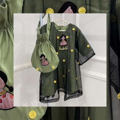 Ramadan Mesh & Linen Long Sleeve Midi Dresses - image 4