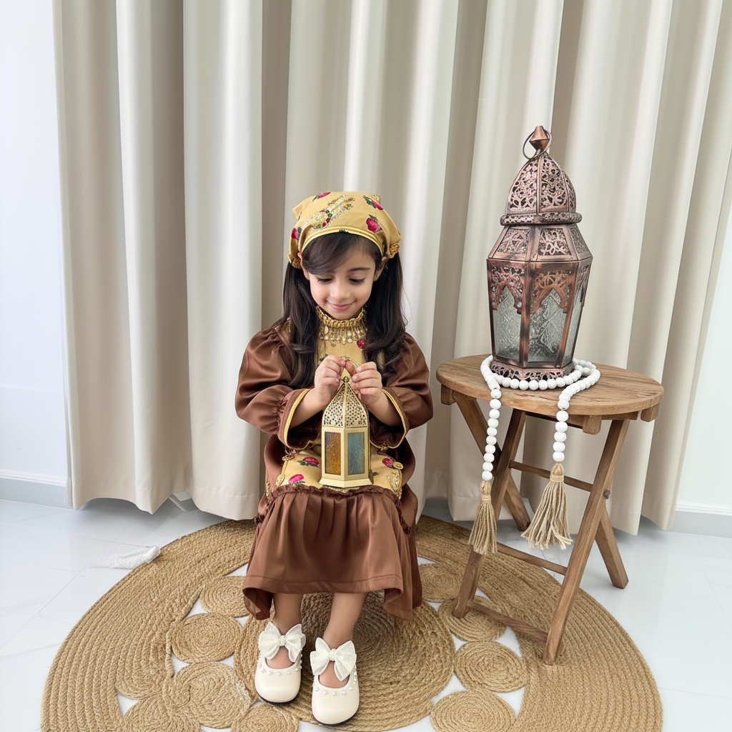 Ramadan Satin Split Joint Long Sleeve Midi Dresses - image 4