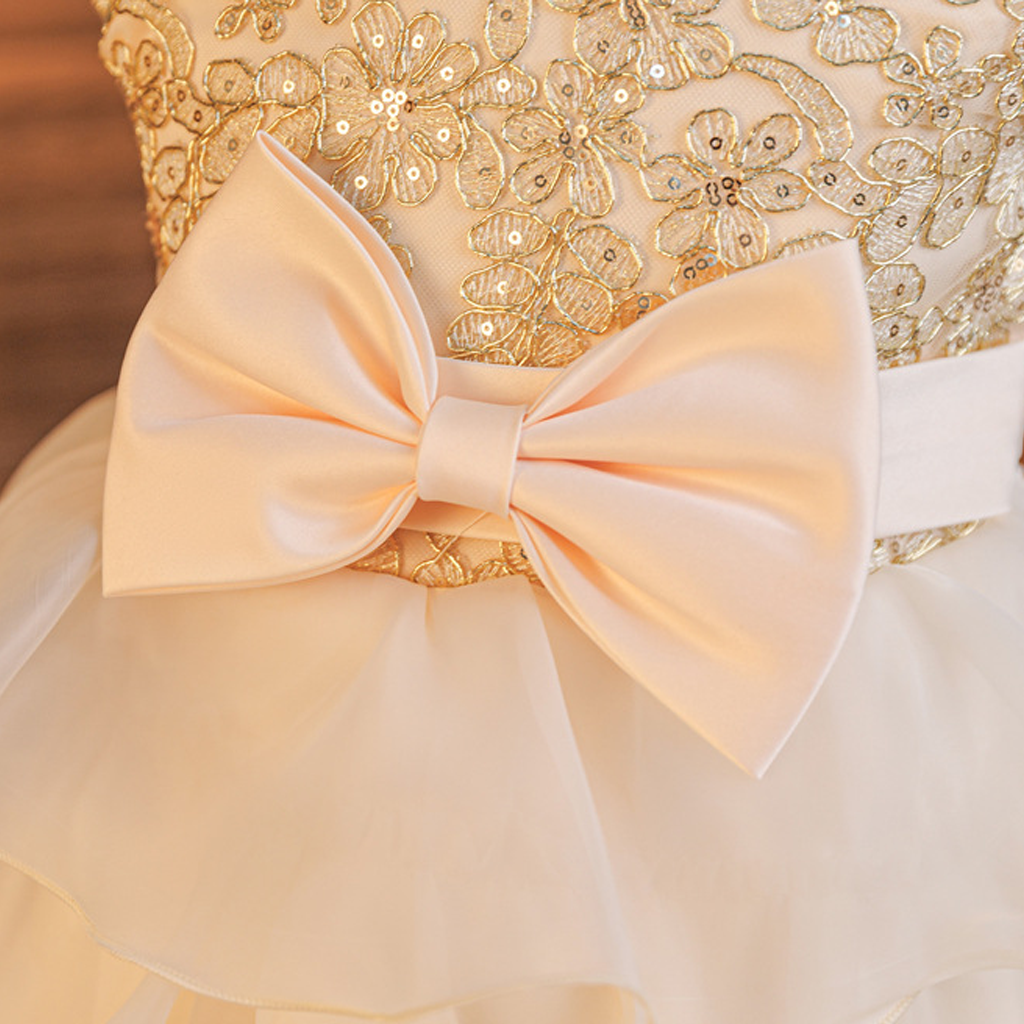 Organza Split Joint Bow Cap Sleeve Midi Dresses - image 9