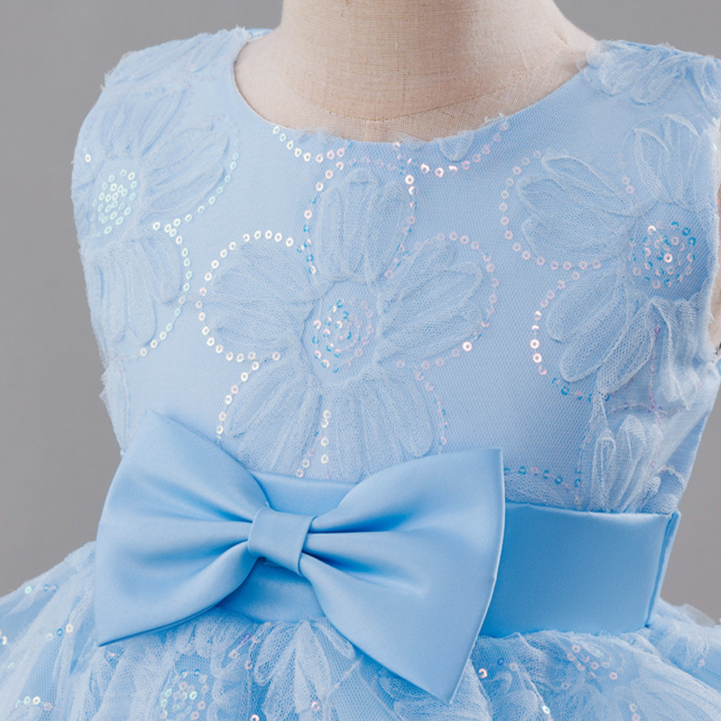 Organza Split Joint Bow Sleeveless Midi Dresses - image 9