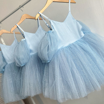 Glitter Short Sleeve Midi Dresses - image 2