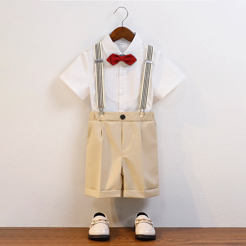 Cotton-Blend Short Sleeve Midi Two-piece set - Beige - 12-13Y - image 1