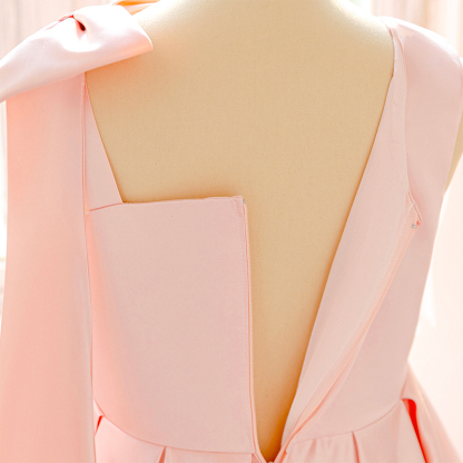 Satin Bow Sleeveless Midi Dresses - image 8