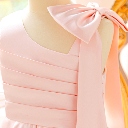 Satin Bow Sleeveless Midi Dresses - image 4