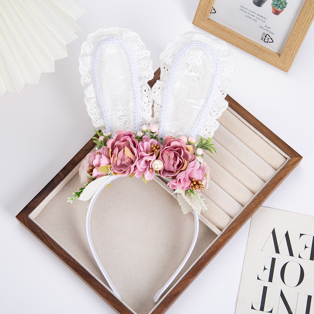 Solid Animal Ears Hairband - Dusty Pink - image 2