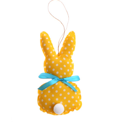 Polka Dots Fuzzy Ball Bunny Doll Toys - Orange Base with Polka Dots - image 8