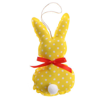 Polka Dots Fuzzy Ball Bunny Doll Toys - Yellow Base with Polka Dots - image 6