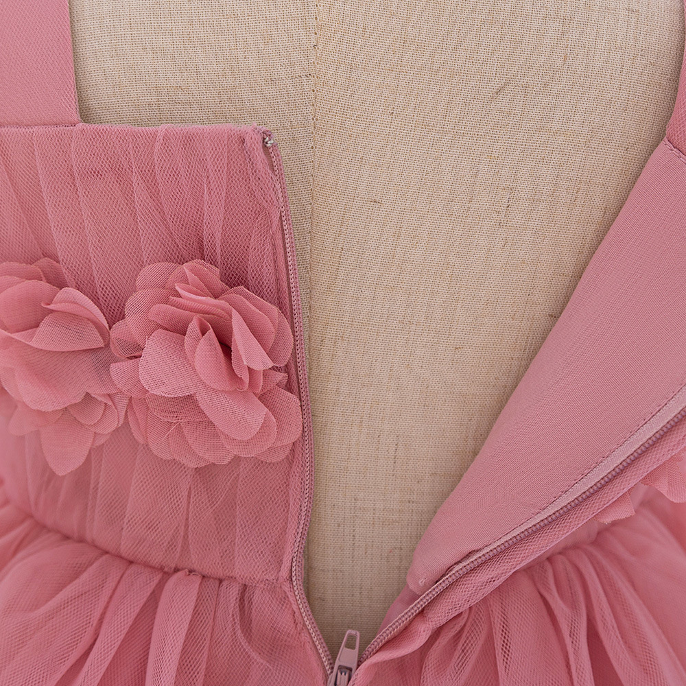 Mesh Rosette Sleeveless Midi Dresses - image 10