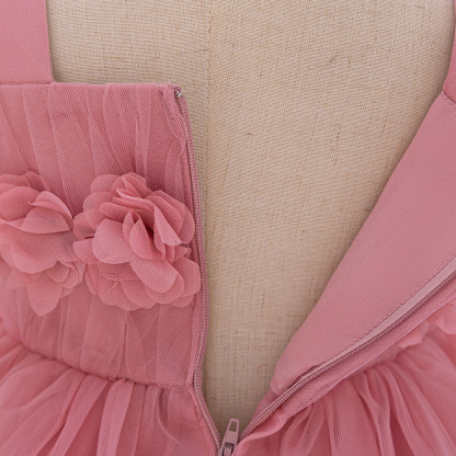 Mesh Rosette Sleeveless Midi Dresses - image 10