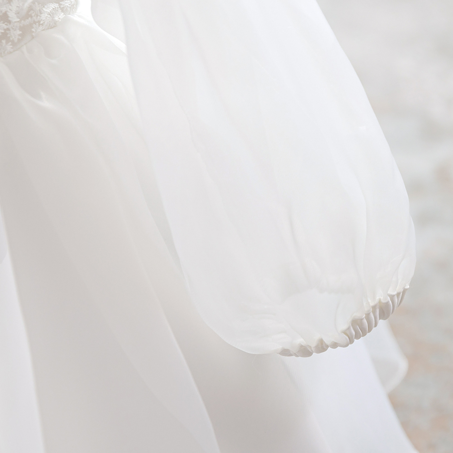 Easter Organza Split Joint Embroidery Long Sleeve Midi Dresses - image 10