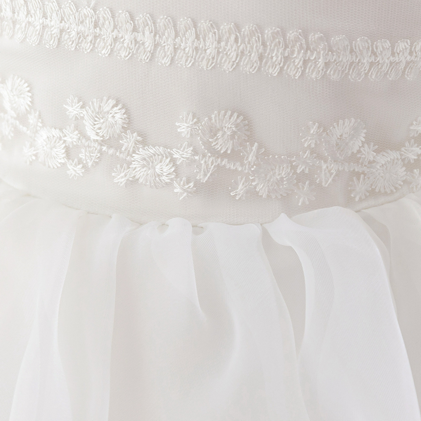 Easter Organza Split Joint Embroidery Long Sleeve Midi Dresses - image 9
