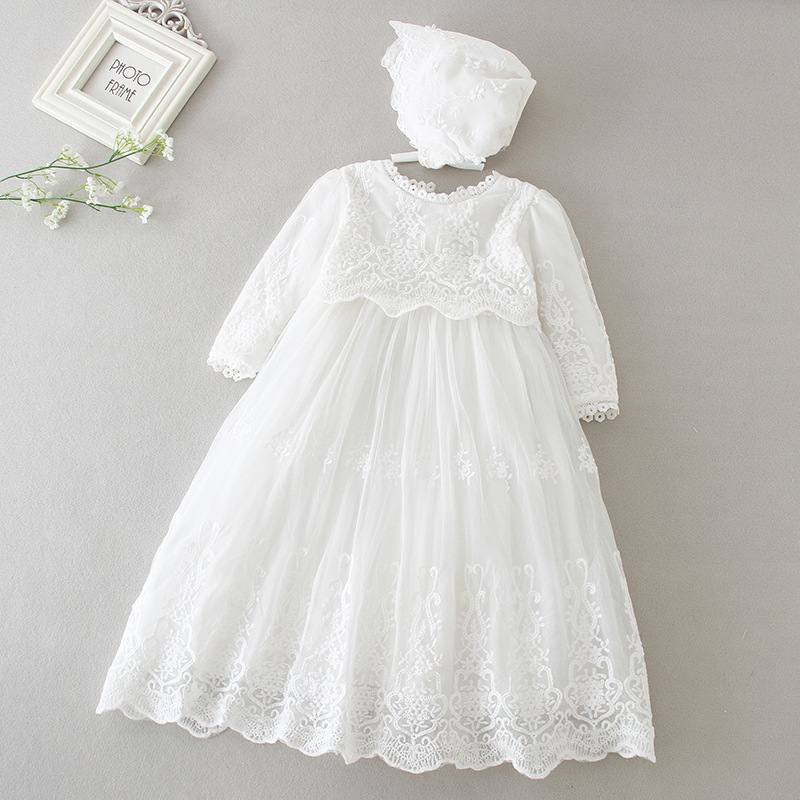 Easter Lace Long Sleeve Maxi Two-piece Set - White Long Sleeve - 18-24M - image 1